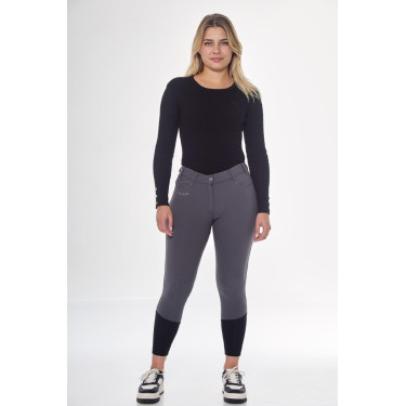Fleece paardrijbroek Harcour Jaipur Antracietgrijs