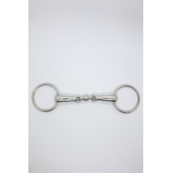 Mors simpel dubbel gebroken ring 20 mm Harcour Roestvrij staal Grijs