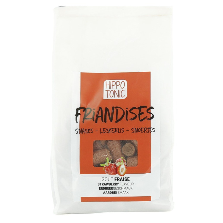 Snoepjes voor paarden met aardbeiensmaak Hippotonic Snoepjes voor paarden met aardbeiensmaak Hippotonic