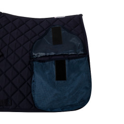 Trekking zadeldek katoen met zakken Marine Marineblauw