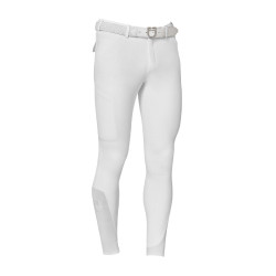 Slim fit herenrijbroek Equestro Ridertechnology full grip Wit