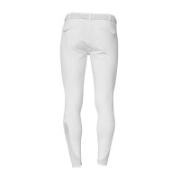 Slim fit herenrijbroek Equestro Ridertechnology full grip Wit