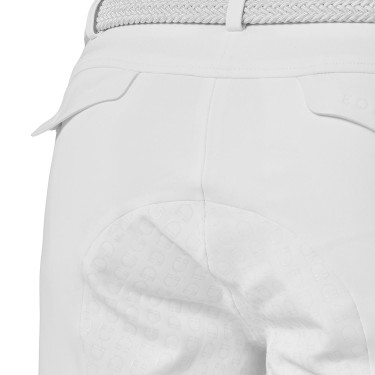 Slim fit herenrijbroek Equestro Ridertechnology full grip Wit
