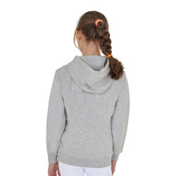 Kinderhoodie met rits en badstof-effect opschrift