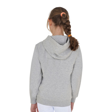 Kinderhoodie met rits en badstof-effect opschrift