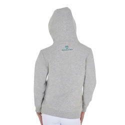 Kinderhoodie met rits en badstof-effect opschrift