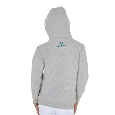 Kinderhoodie met rits en badstof-effect opschrift