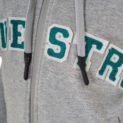 Kinderhoodie met rits en badstof-effect opschrift