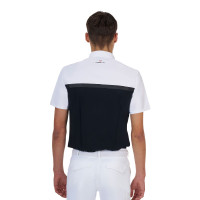 Wedstrijdpolo heren Equestro Ridertechnology korte mouw en rits