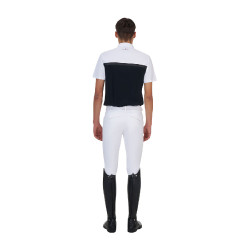 Wedstrijdpolo heren Equestro Ridertechnology korte mouw en rits