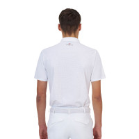Wedstrijdpolo heren Equestro Ridertechnology korte mouw knopen