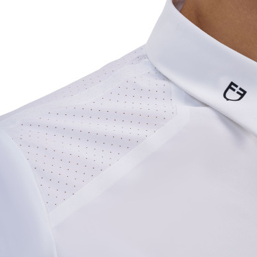 Wedstrijdpolo heren Equestro Ridertechnology korte mouw knopen