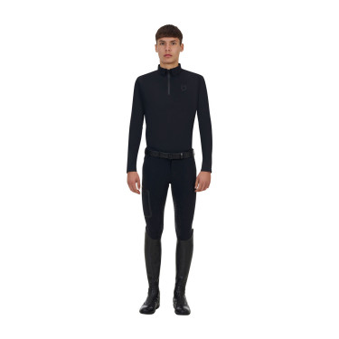 Polo training uomo Equestro Ridertechnology manica lunga e zip