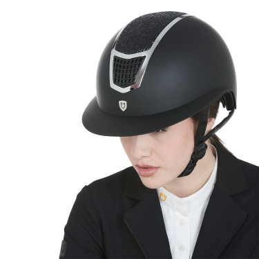 Cap met glitters en brede klep EN 1384-2023 goedgekeurd
