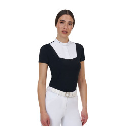 Dames wedstrijdpolo Equestro Ridertechnology met korte mouw
