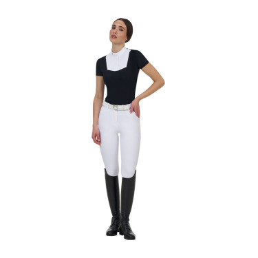 Dames wedstrijdpolo Equestro Ridertechnology met korte mouw