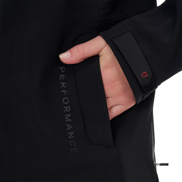 Dames softshell jas Equestro Ridertechnology lang waterdicht