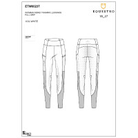 Dames full grip rijleggings met geperforeerde inzetstukken