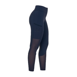 Dames full grip rijleggings met geperforeerde inzetstukken Marineblazer Marineblauw