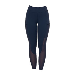 Dames full grip rijleggings met geperforeerde inzetstukken Marineblazer Marineblauw