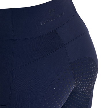 Dames full grip rijleggings met geperforeerde inzetstukken Marineblazer Marineblauw