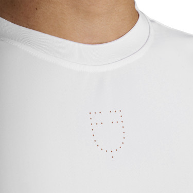Heren trainings-T-shirt van technische stof met microgaatjes Wit