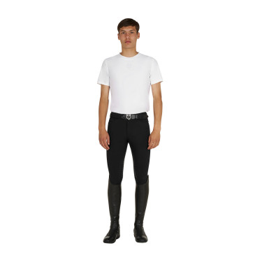 Heren trainings-T-shirt van technische stof met microgaatjes Wit
