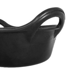 Ronde voederbak voor op de grond met handvatten 20 liter