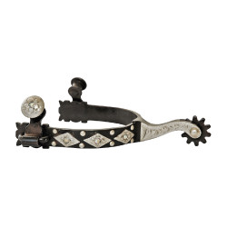Bruine westernsporen met strass