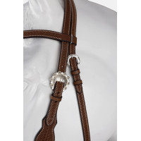 Futurity western hoofdstel type halster geknoopt met conchos