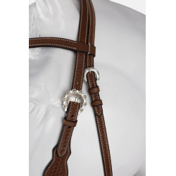 Futurity western hoofdstel type halster geknoopt met conchos Futurity western hoofdstel type halster geknoopt met conchos