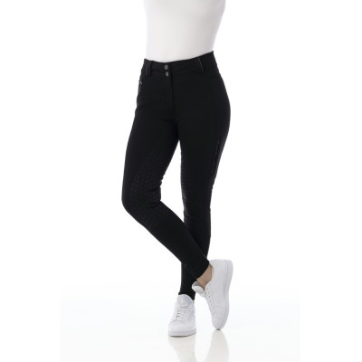 Softshell broek Equitheme Kitzbuhl siliconen zitvlak Zwart