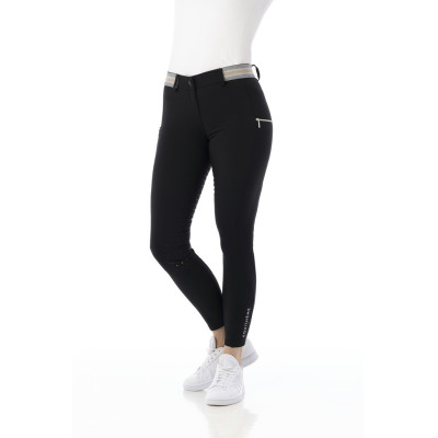 Broek Equitheme Lor siliconen zitvlak Zwart