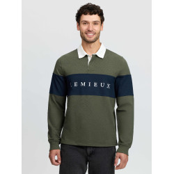 LeMieux heren rugbyshirt Olijfkleurig Groen LeMieux heren rugbyshirt Olijfkleurig Groen