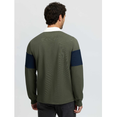 LeMieux heren rugbyshirt Olijfkleurig Groen LeMieux heren rugbyshirt Olijfkleurig Groen