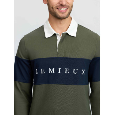 LeMieux heren rugbyshirt Olijfkleurig Groen LeMieux heren rugbyshirt Olijfkleurig Groen