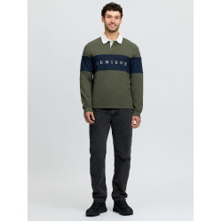 LeMieux heren rugbyshirt Olijfkleurig Groen LeMieux heren rugbyshirt Olijfkleurig Groen