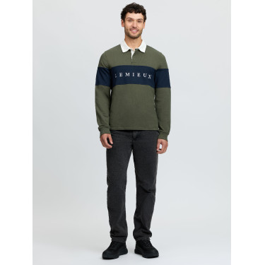 LeMieux heren rugbyshirt Olijfkleurig Groen LeMieux heren rugbyshirt Olijfkleurig Groen