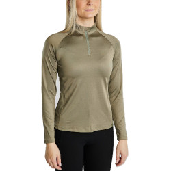 MoErica langärmliges Winter-Poloshirt mit Viertelreißverschluss Dusty Rose Montar