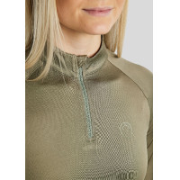 MoErica langärmliges Winter-Poloshirt mit Viertelreißverschluss Dusty Rose Montar