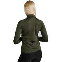 MoErica langärmliges Winter-Poloshirt mit Viertelreißverschluss Dusty Rose Montar Olijfkleurig Groen