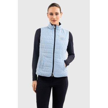 Mouwloos vest Harcour Quickstara Reversible Dames CSIO La Baule Marine / marinière hemelblauw Marineblauw Mouwloos vest Harcour Quickstara Reversible Dames CSIO La Baule Marine / marinière hemelblauw Marineblauw