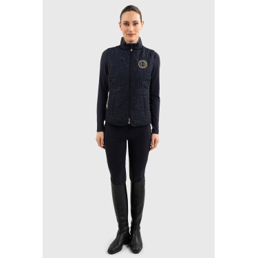 Mouwloos vest Harcour Quickstara Reversible Dames CSIO La Baule Marine / marinière hemelblauw Marineblauw Mouwloos vest Harcour Quickstara Reversible Dames CSIO La Baule Marine / marinière hemelblauw Marineblauw