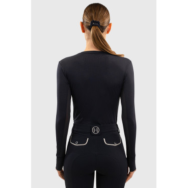 Dames T-shirt met lange mouwen Harcour Bluvea Marine Marineblauw