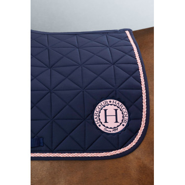 Harcour Suze zadeldek Marine / roze Blauw