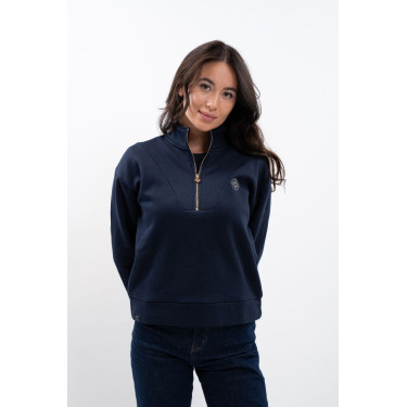 Sweater met rits Harcour x Versailles Louise Marine Marineblauw