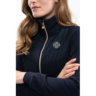 Mouwloze bodywarmer Harcour x Versailles Leonie Marine Marineblauw Mouwloze bodywarmer Harcour x Versailles Leonie Marine Marineblauw