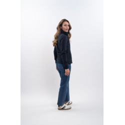 Mouwloze bodywarmer Harcour x Versailles Leonie Marine Marineblauw Mouwloze bodywarmer Harcour x Versailles Leonie Marine Marineblauw