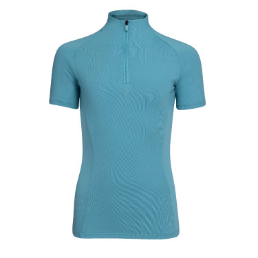 React onderlaag met korte mouwen jonge ruiter Shires Aubrion Nevel Blauw