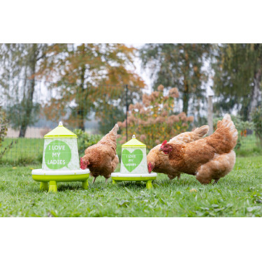 Voederbak met Ladies-motief